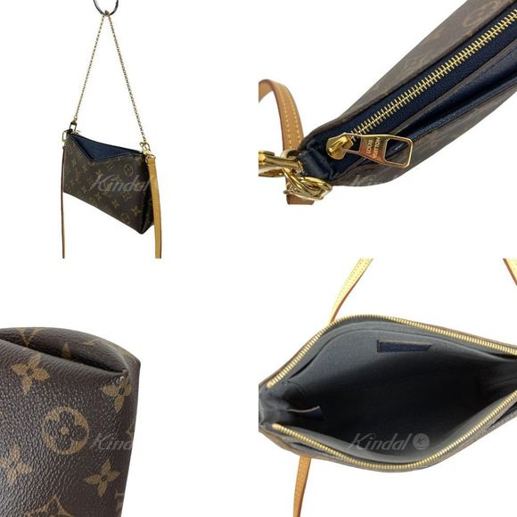 Louis Vuitton Pallas Clutch Monogram Canvas Shoulder Bag Brown - Picture 3 of 7